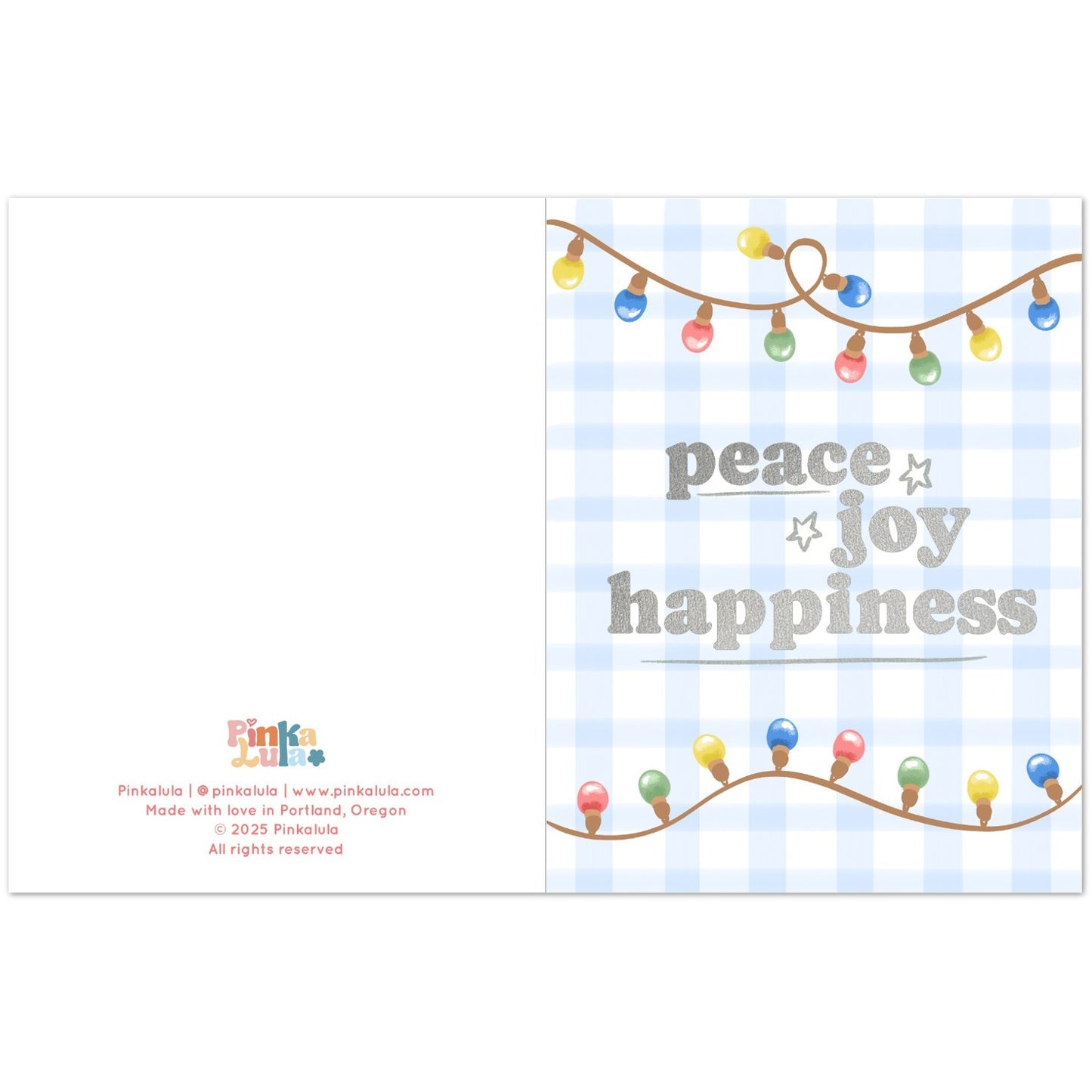 Peace, Happiness, and Joy - Holiday Greeting Card
