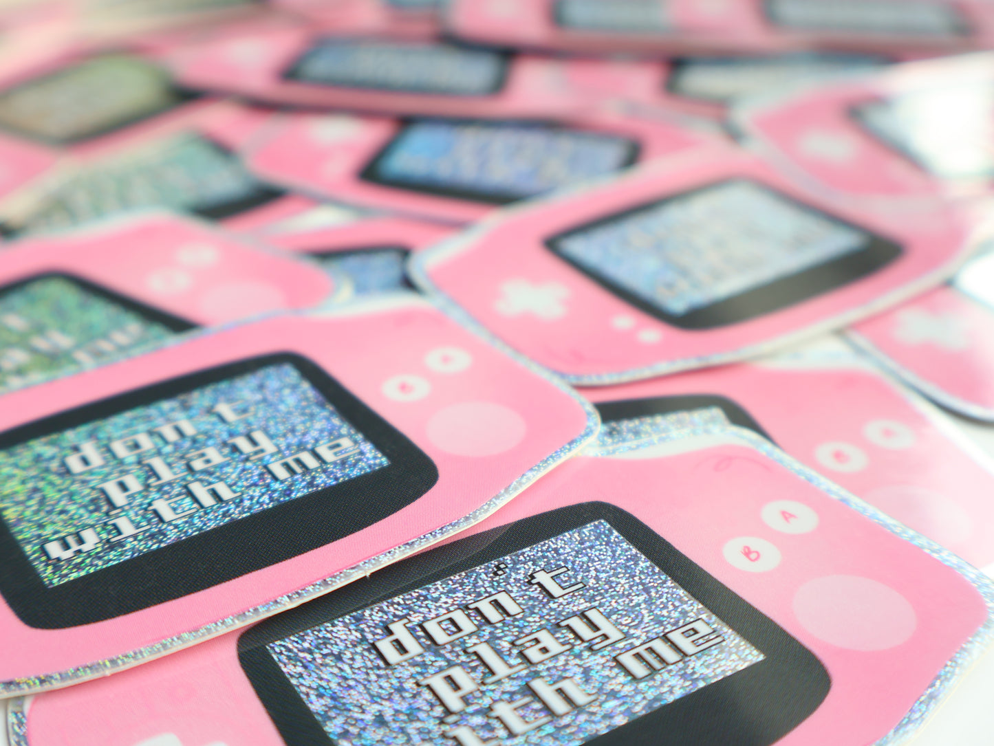 Gameboy - Don't play with me Holographic Sticker