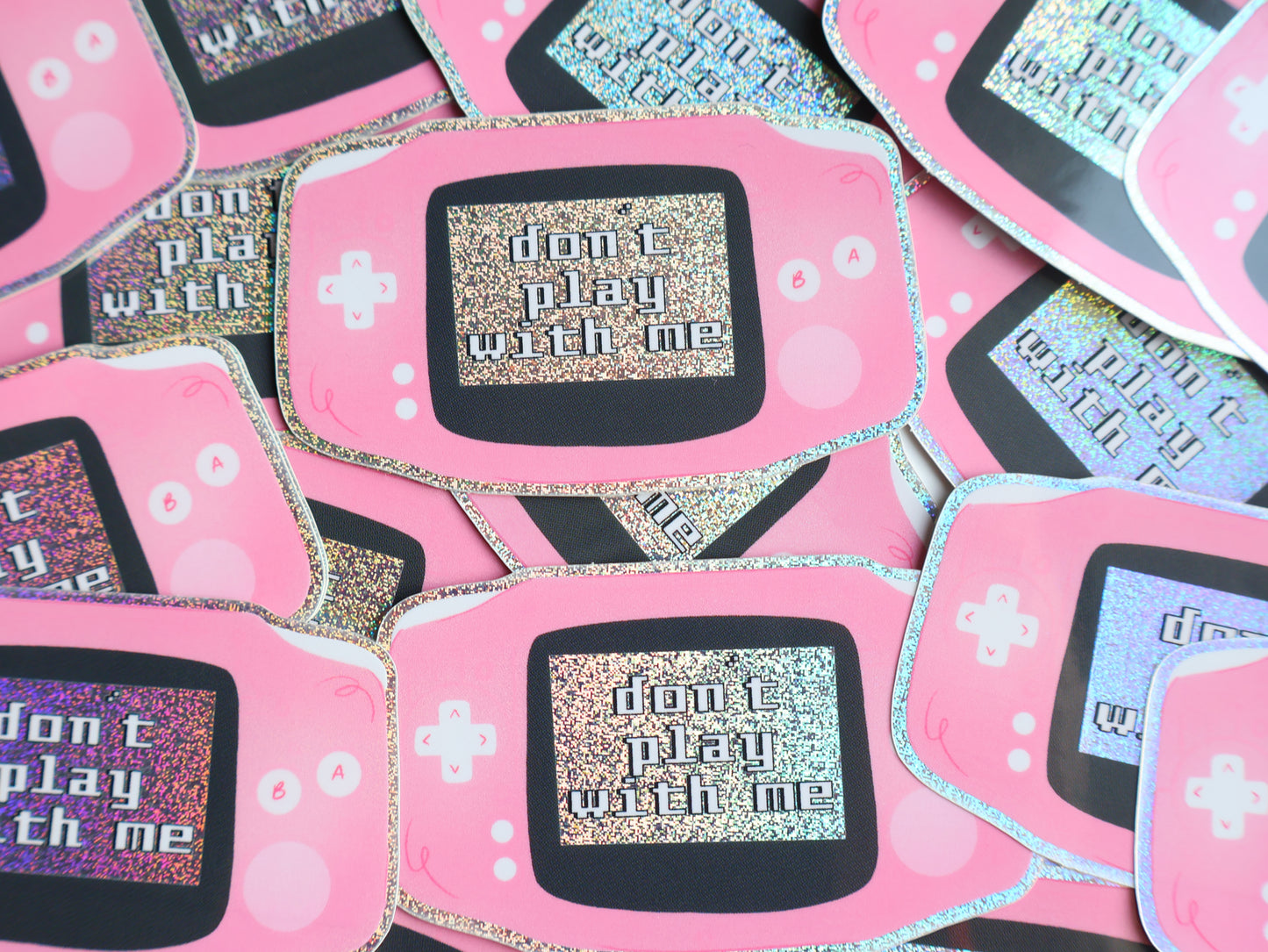 Gameboy - Don't play with me Holographic Sticker