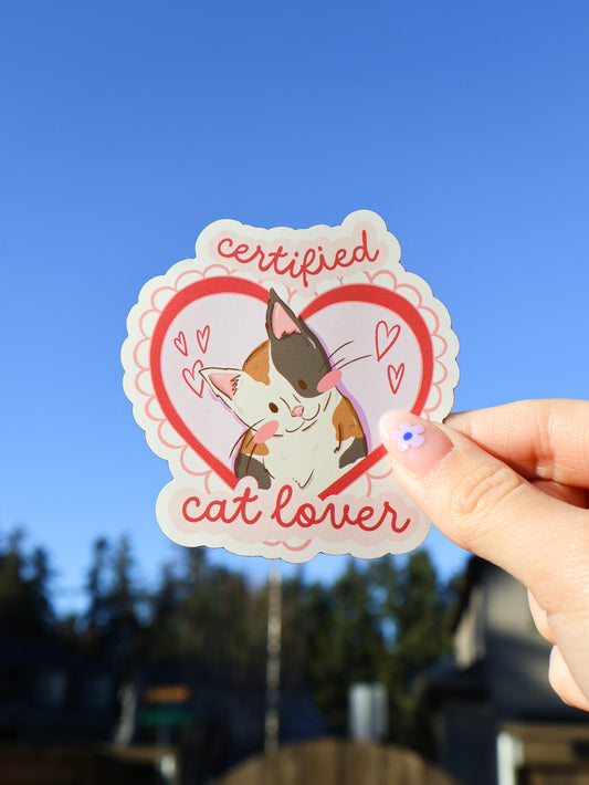Certified Cat Lover Sticker