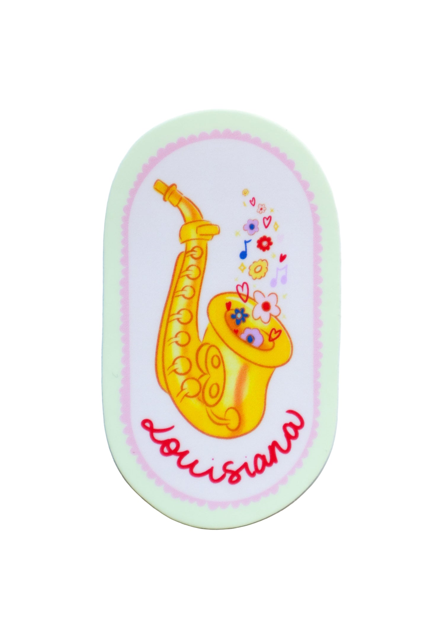 Louisiana Jazz Saxophone Vinyl Waterproof Sticker
