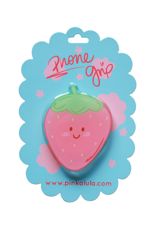 Berry The Strawberry Acrylic Phone Grip
