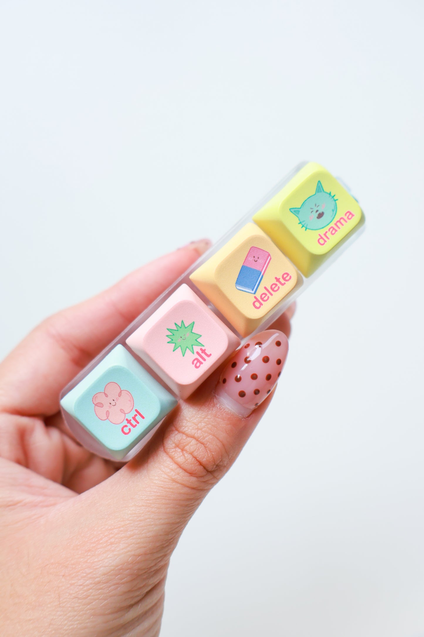 Delete Drama Keycap Keychain