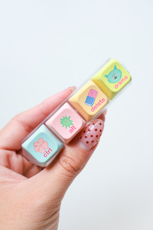 Delete Drama Keycap Keychain