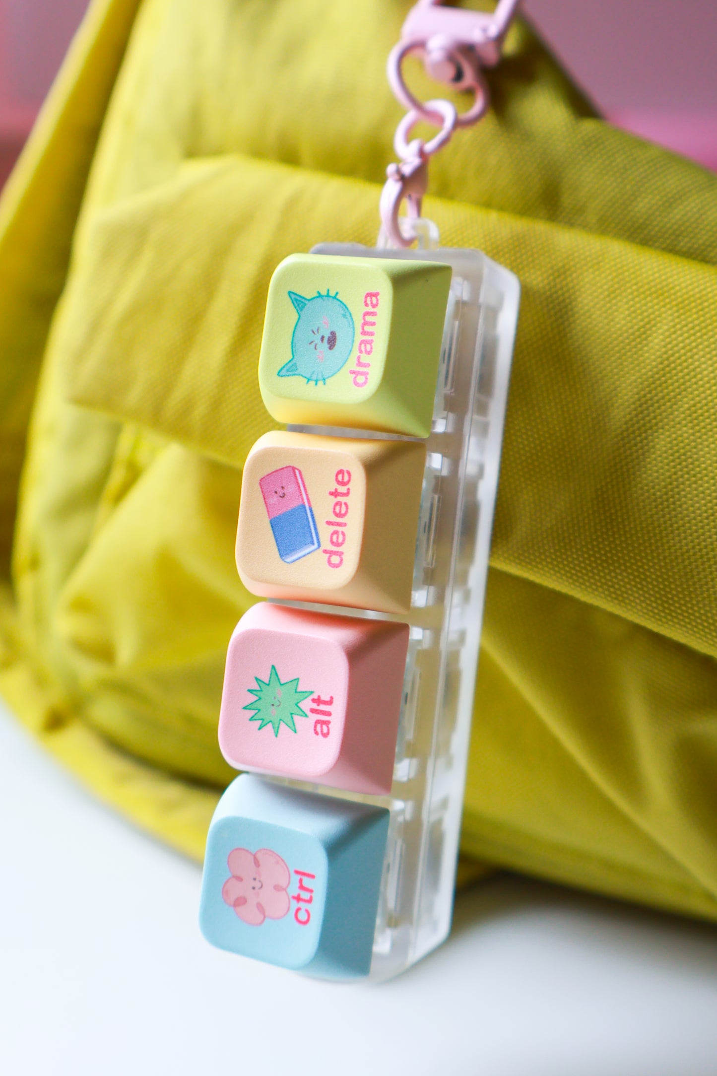Delete Drama Keycap Keychain