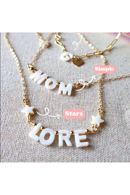 Mother of Pearl Name Necklace