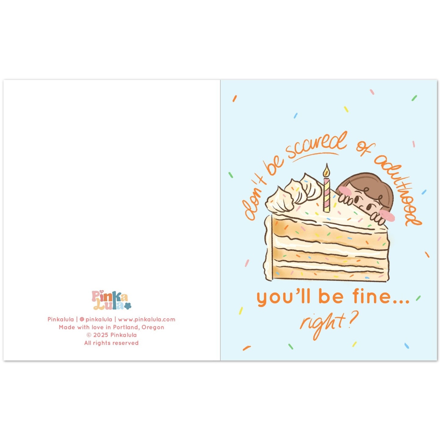 Scared of Adulthood - Birthday Greeting Card