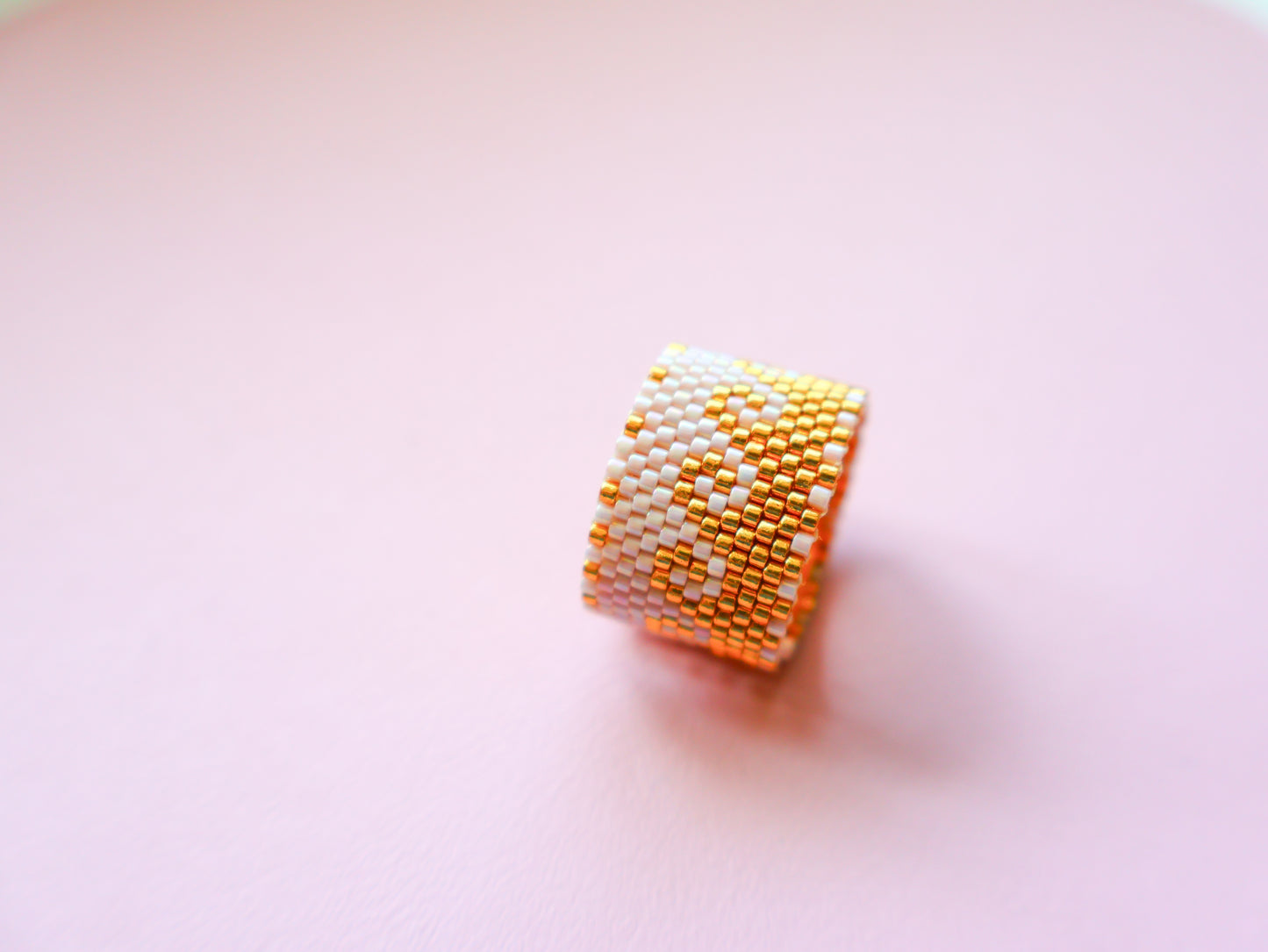 Pink Gold Wave - Miyuki Ring