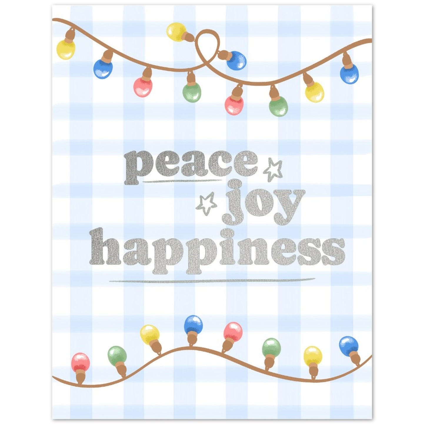 Peace, Happiness, and Joy -  Holiday Greeting Card