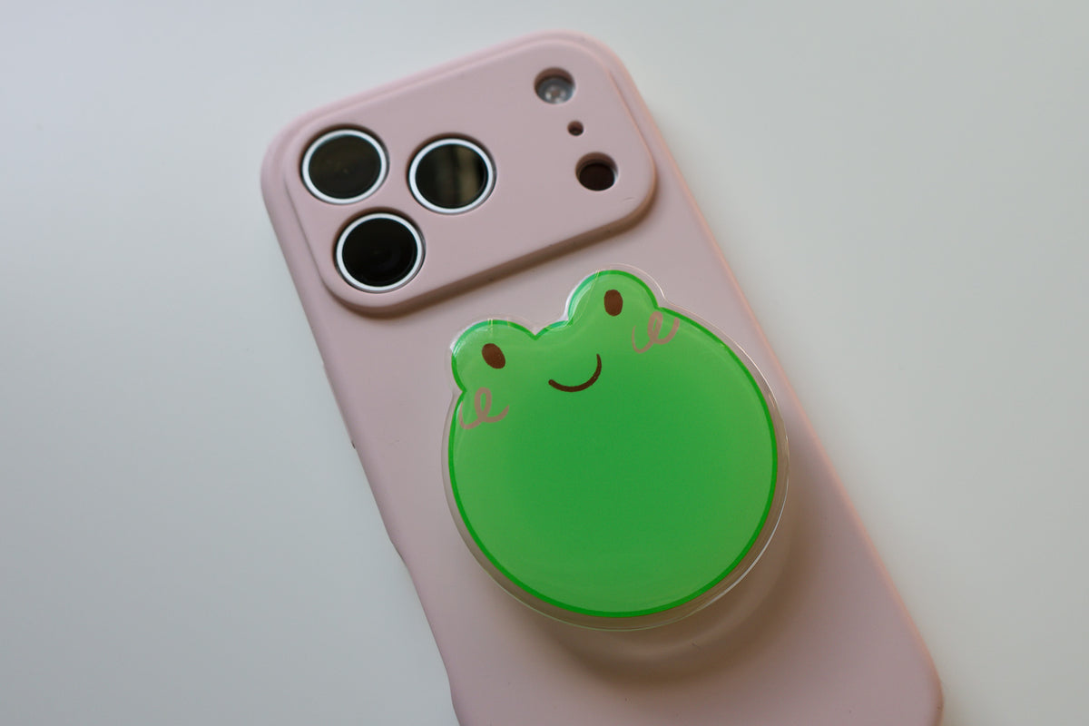 Happy Frog Acrylic Phone Grip