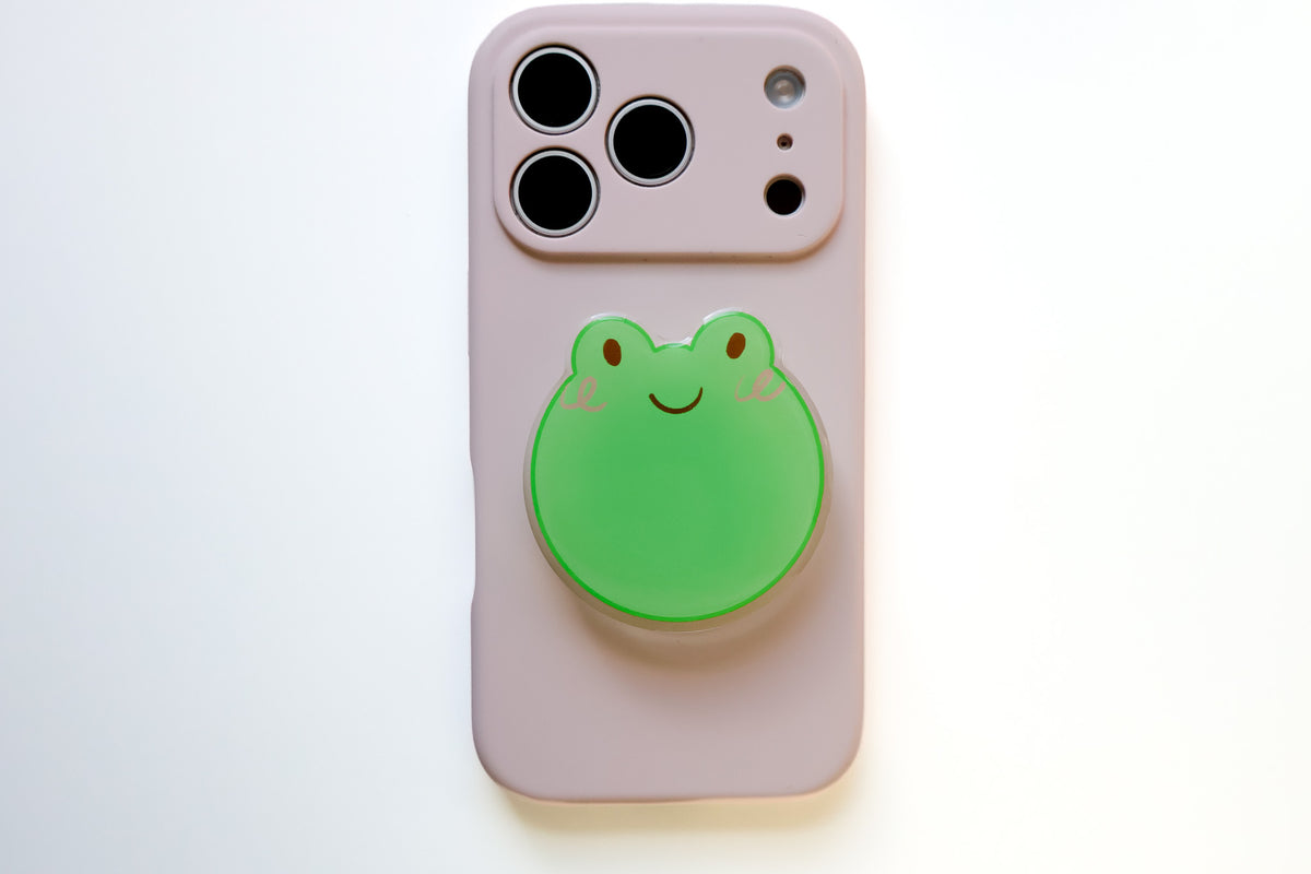 Happy Frog Acrylic Phone Grip