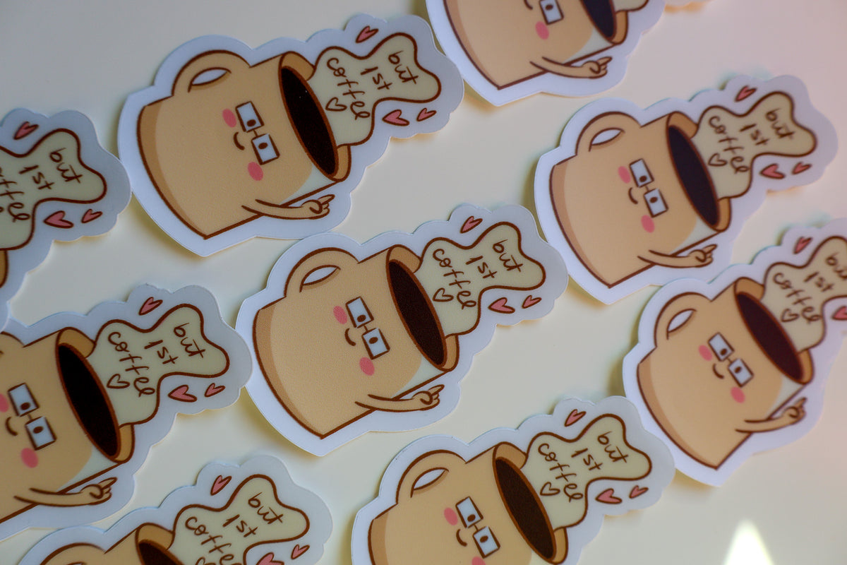 But First Coffee Sticker