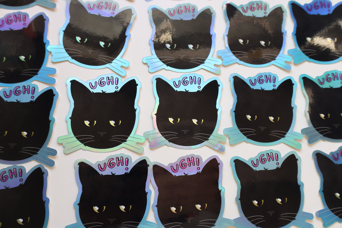 Ugh! Cat Holographic Sticker