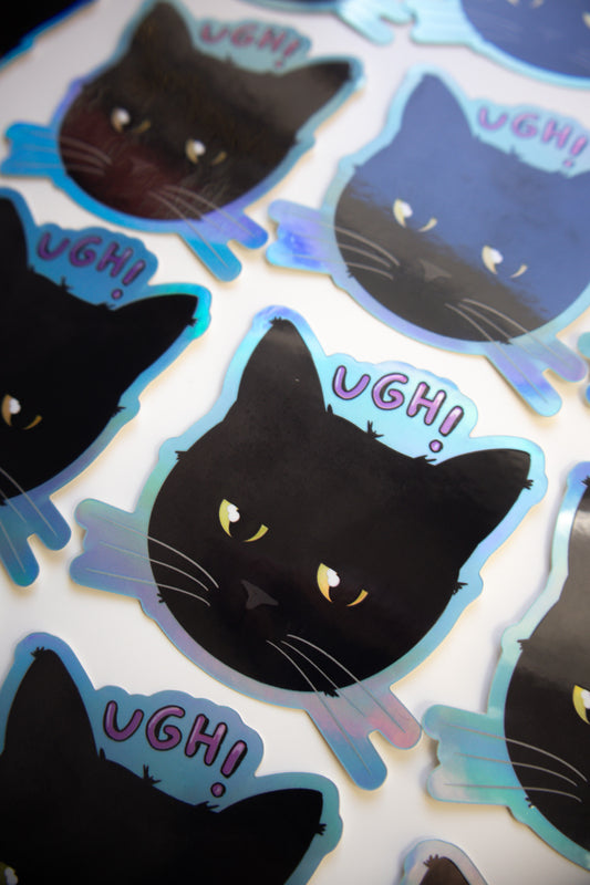 Ugh! Cat Holographic Sticker