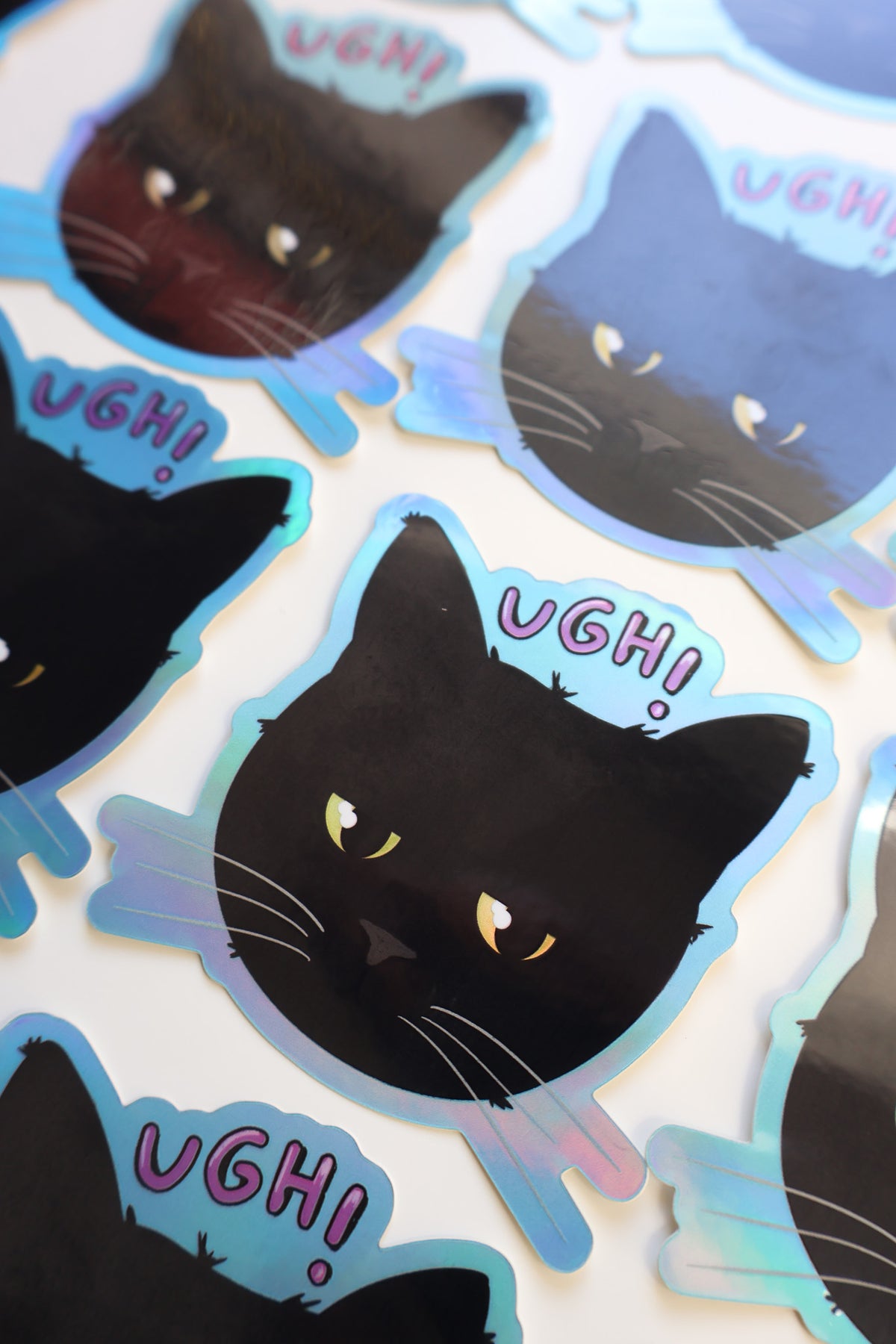 Ugh! Cat Holographic Sticker