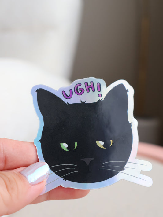 Ugh! Cat Holographic Sticker