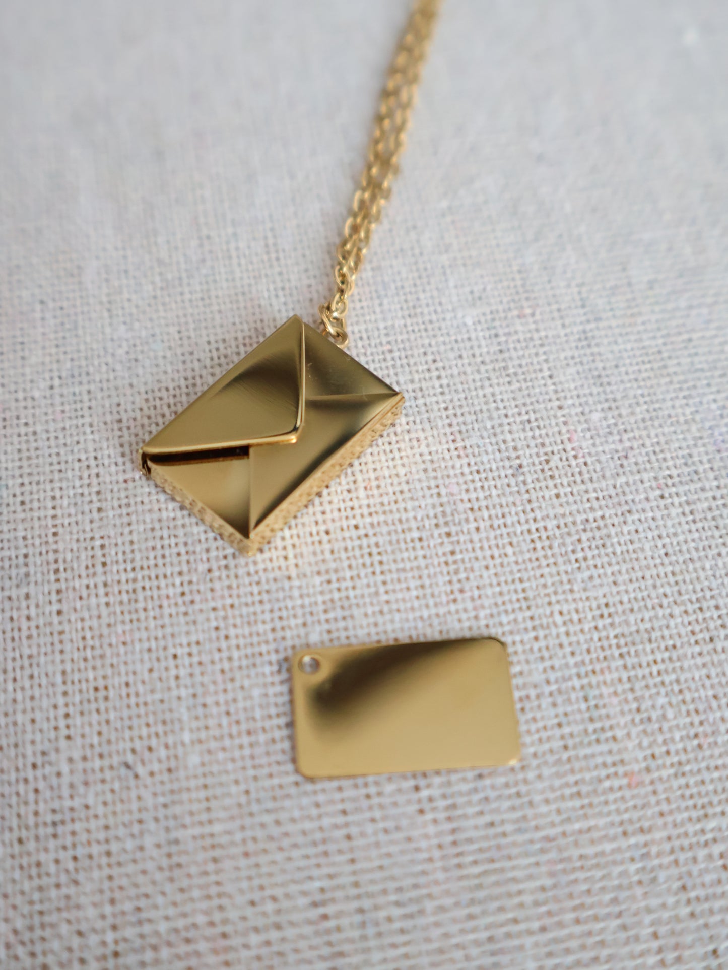 Envelope Note Engraving Necklace