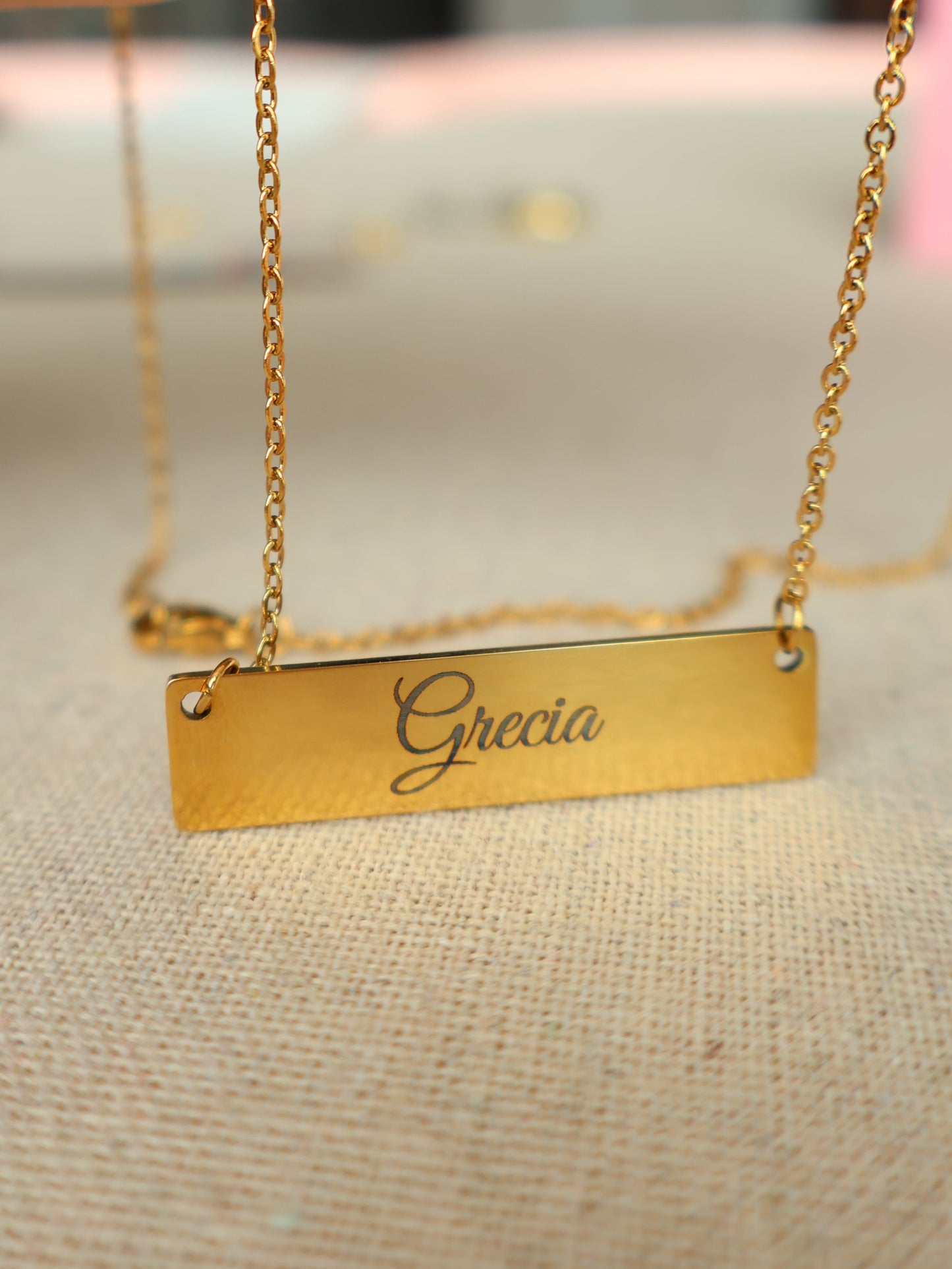 Custom Bar Name necklace