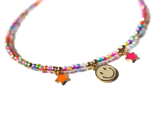 Happy in the Stars Beaded Choker