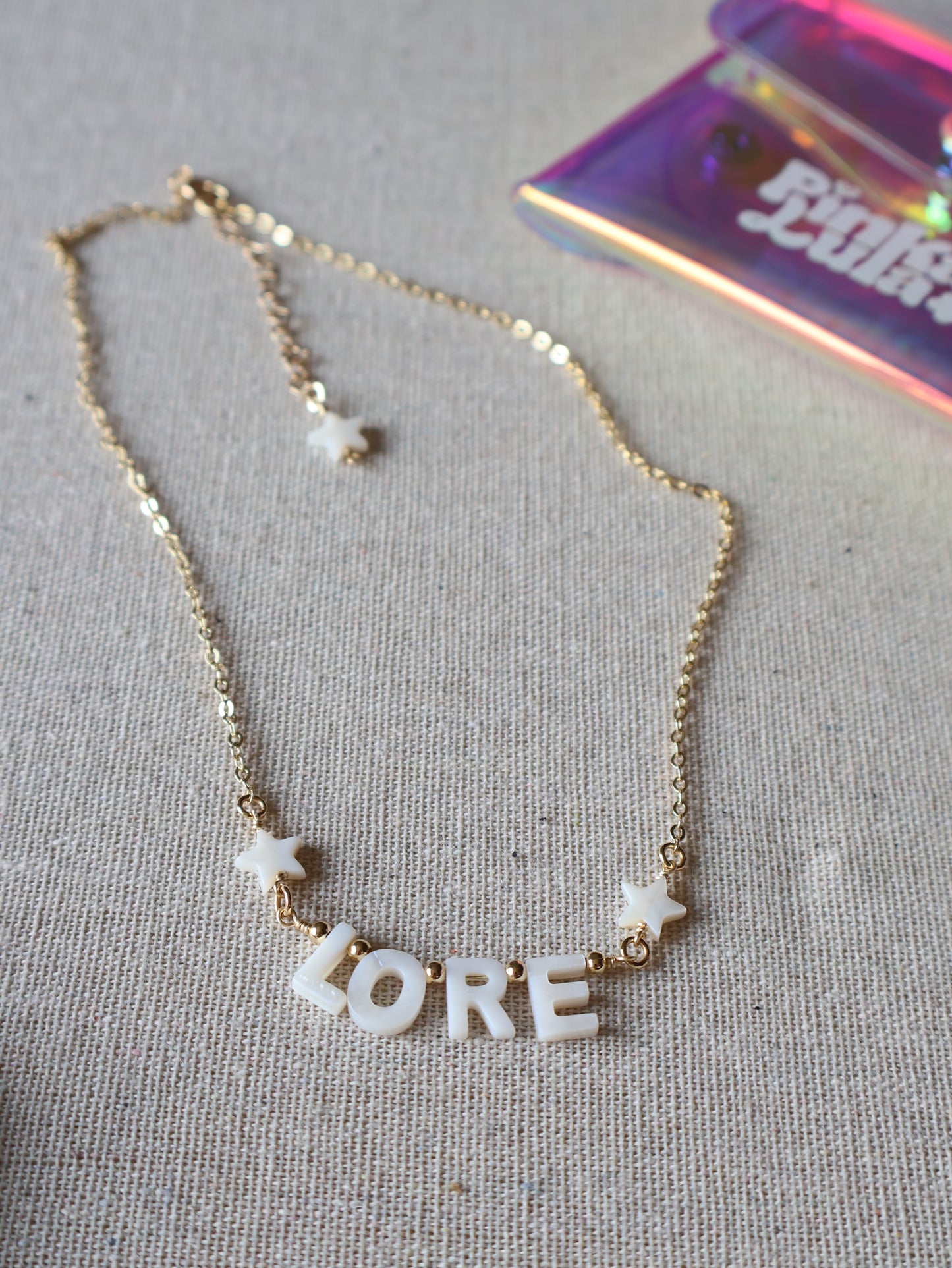 Mother of Pearl Name Necklace