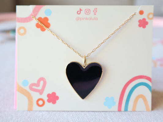 Maxi BlackHeart Necklace