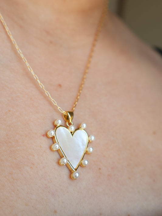 Pearl Heart Necklace