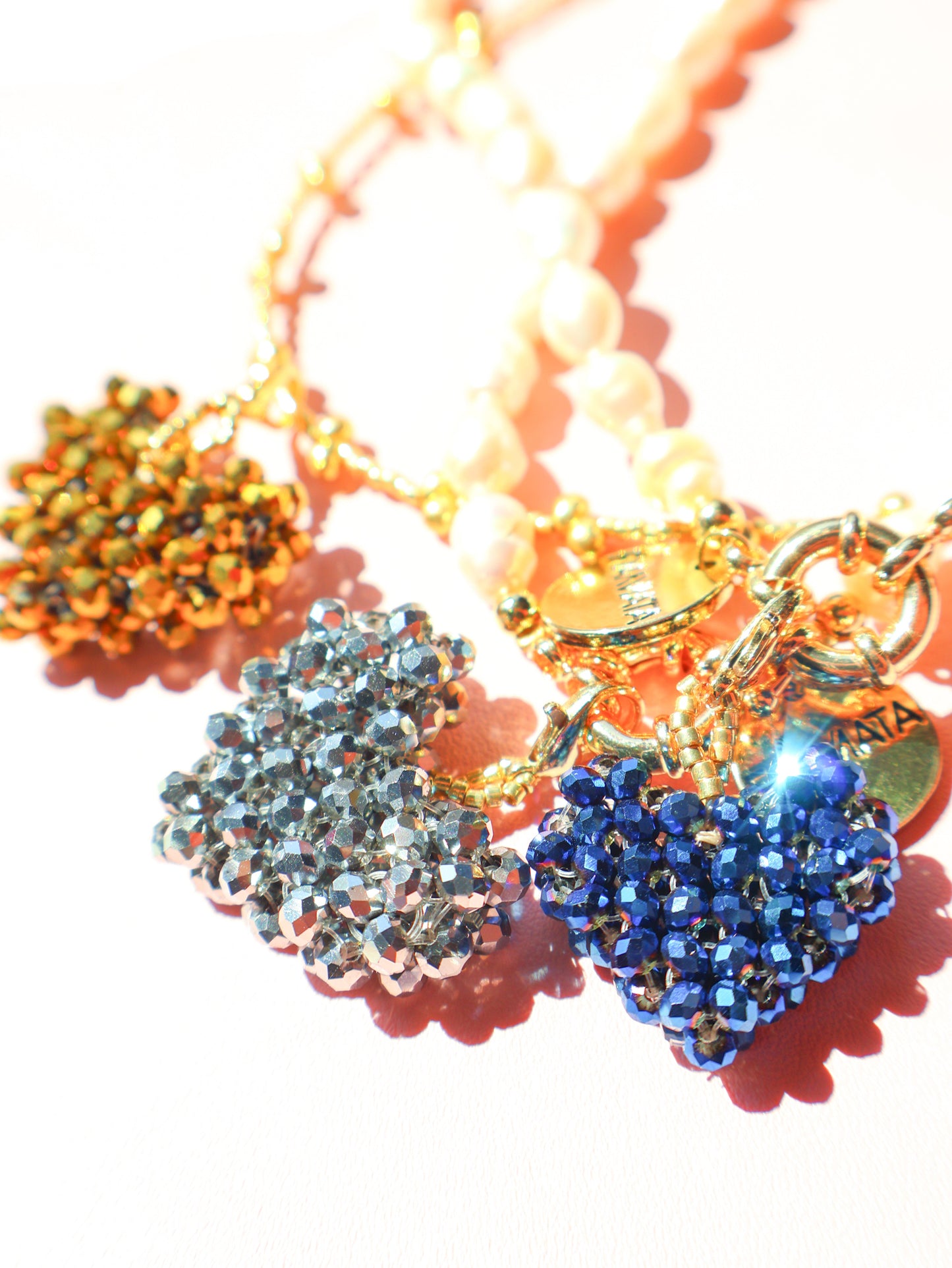 Crystal Heart Charms