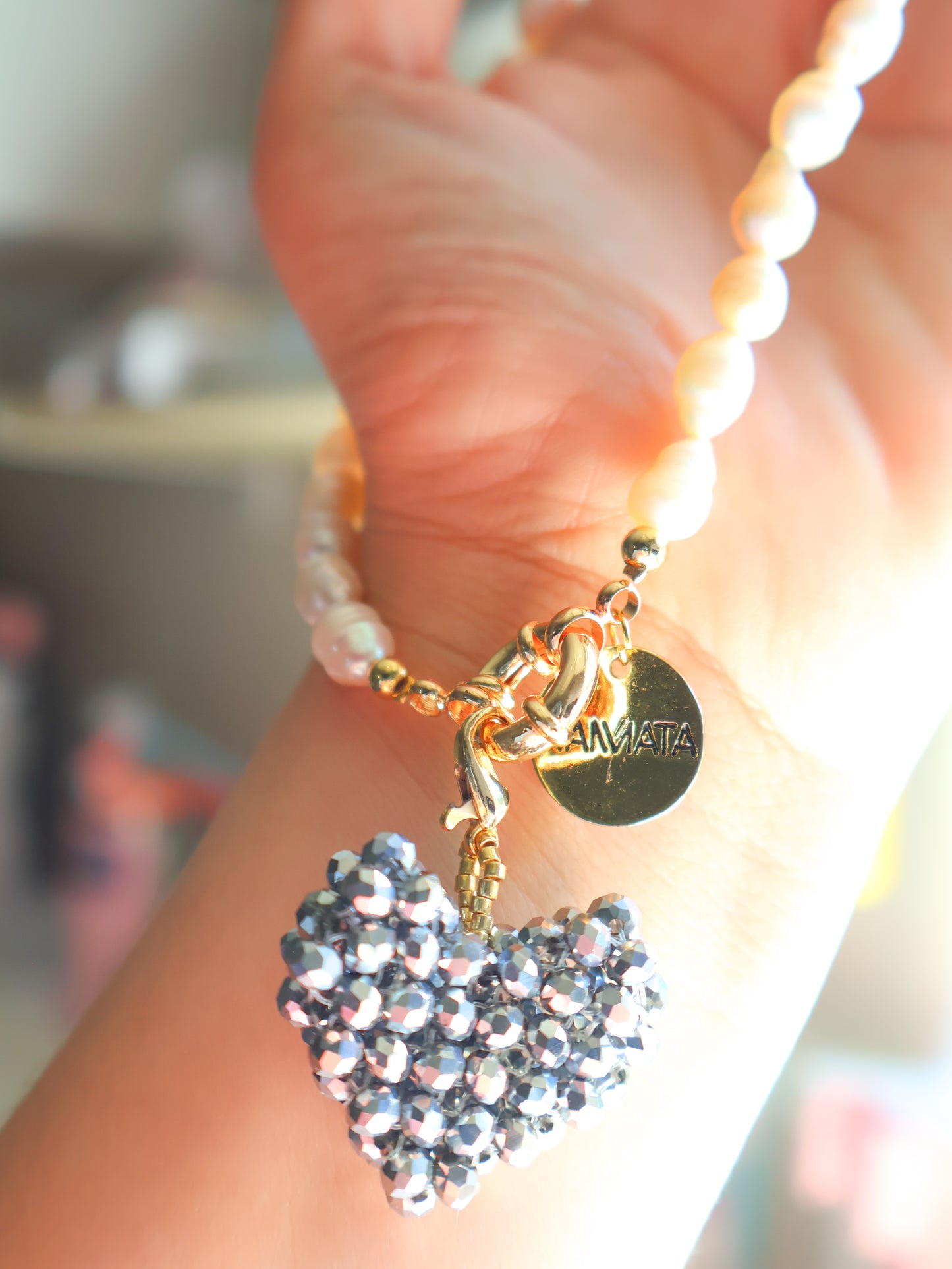 Crystal Heart Charms