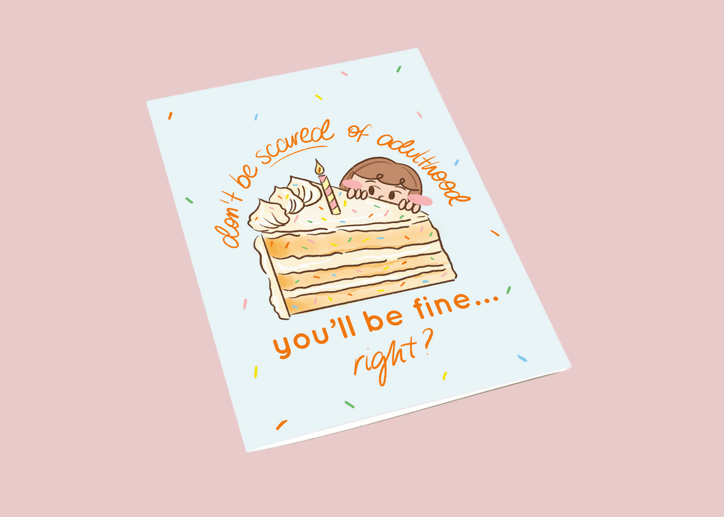 Scared of Adulthood - Birthday Greeting Card