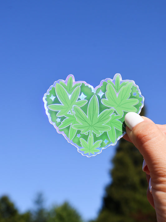 High on Love - Holographic Vinyl Sticker