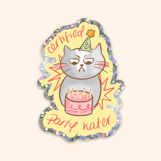 Certified Party Hater Sticker